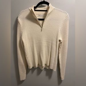 ONLY CREAM 1/4 ZIP NEVER WORN